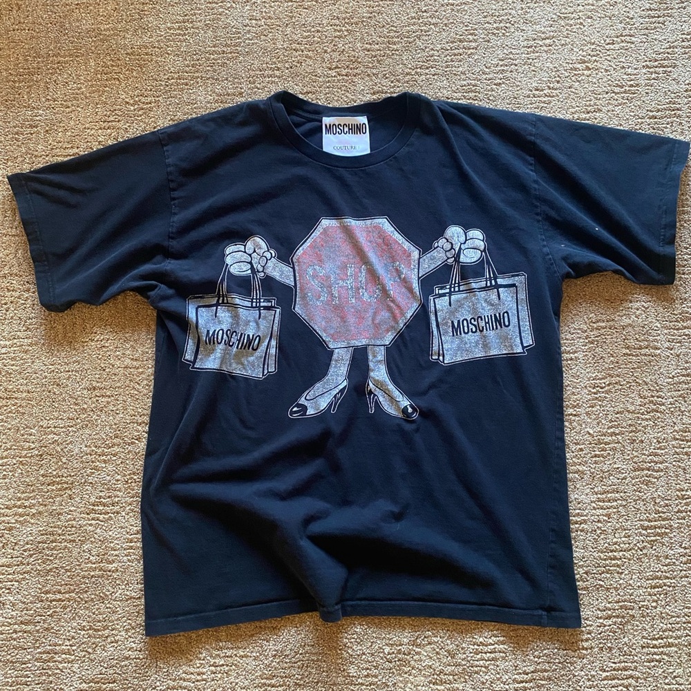 Moschino stop sign oversized t-shirt